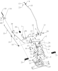 Pedals Diagram and Parts List for CC30H (13AC21JDA10)(2023) Cub Cadet Lawn Tractor Accessories